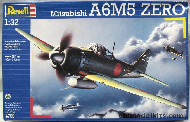 Revell 1/32 Mitsubishi A6M5 Zero Model 52 - Lt. T Iwamoto 253 Kokutai / 1/C Takeo Tanimizu 303 Hikotai 203 Kokutai Kagoshima Japan June 1945, 4755 plastic model kit